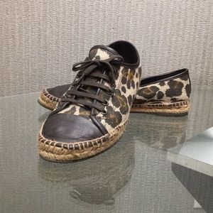 Animal print espadrille sneakers